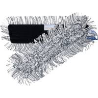 T&oslash;r- fugt- og v&aring;dmoppe polyester/viskose 40cm med velcro gr&aring;