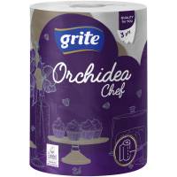 Grite Orchidea Chef køkkenrulle 3-lags 100% nyfiber Ø16cm hvid