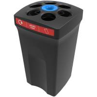 Enviro Cup Affaldsspand 100L MDPE 7-rums sort og rød