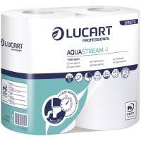 Lucart Toiletpapir Aquastream 2-lags 44mx9,5cm 100% nyfiber hvid
