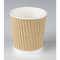 Gastro kaffebæger 6,4cm Ø6,2cm 10cl pap/PE Ripple Wall brun