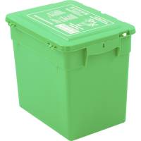 Affaldsspand 40x31x36cm 30l plast med låg og hank grøn