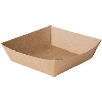DoEco bakke 550 ml i træfibre størrelse 13,9x13,9x4,2cm brun