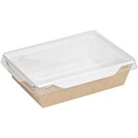 DoEco Take away boks 400 ml 14,5x9,5x4,5cm pap PET låg brun