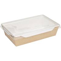 DoEco Take away boks 800 ml 20,7x12,7x5,5cm pap PET låg brun