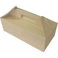 DoEco take away boks 4000ml 28,7x14,2x9,8cm pap med hank brun