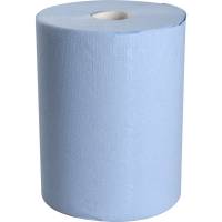Håndklæderulle 2-lags 100mx20,3cm Ø15,8cm blandingsfibre blå