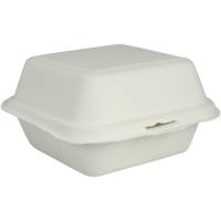 Gastro Take away boks 15,3x14,7x8,2cm bagasse komposterbar hvid