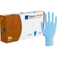 Undersøgelseshandske XL nitril pudderfri classic blå