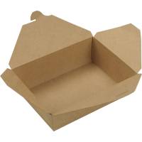 Take away boks 21,5x15,8x6,5cm 2250 ml kraft/PE brun