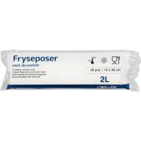 Frysepose fryseposer med skrivefelt LDPE 2 liter klar