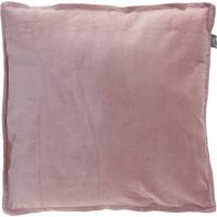 Pyntepude i velour stof 50x50x12cm rosa