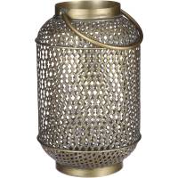 Lanterne i metal med kobber look 21,5x34,5cm