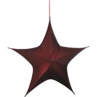 Dekorationsstjerne polyester  80x26x75cm bordeaux