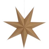 Dekorationsstjerne 60x18cm pap brun