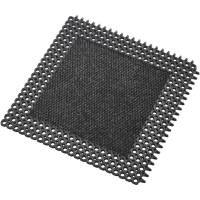 Proff modulmåtte 500x500x120mm sort gummi med tekstilfyld