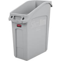 Rubbermaid Slim Jim Affaldsspand 49l affaldsåbning der passer til under et bord grå