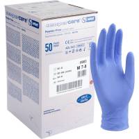 Sempercare Velvet Steril undersøgelseshandske str. M nitril pudderfri lavendelblå