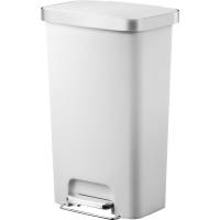 EKO Hana pedalspand plast/rustfrit stål 1-rums 45 liter hvid