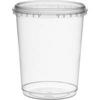 Condi bøtte combi 14,3cm Ø120mm 1025 ml PP 1-rums med låg