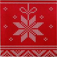 Frokostserviet Christmas star 3-lags 1/4 fold 33x33cm nyfiber rød