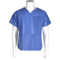 Bluse uden manchet X-large blå