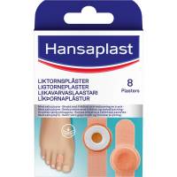 Hansaplast ligtorneplaster 6,8x1,9cm med salicylsyre usteril engangs hvid