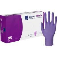 Undersøgelseshandske Classic Sensitive XS nitril lilla