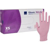 Nitril undersøgelseshandske Classic Sensitive pudderfri XS pink
