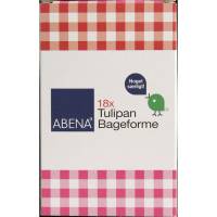 Bageform To sidet silikoniseret bagepapir H13,60cm Ø4,50cm 18stk brun