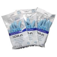 Latexhandske, DPL Nova 45, L, blå, latex, indvendig velourisering