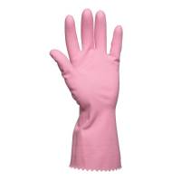 Latexhandske, DPL Nova 45, 6, pink, latex, indvendig velourisering