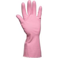 Latexhandske, DPL Nova 45, 7, pink, latex, indvendig velourisering