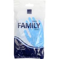 Vinylhandske Family blå med velour inderside phatalatfri vinyl large