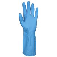 Latex handske, Abena, XL, blå, latex, indvendig velourisering