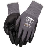ODIN Flex fingerdyppet nitrilhandske Str. 9 nitril/polyester lycra overh&aring;nd gr&aring;