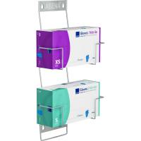 Stativ til handsker Flexi metal rack til 2 æsker sølv