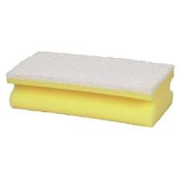 Skuresvamp med slibekorn fin 7x15cm hvid