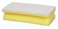Skuresvamp med slibekorn fin 7x15cm hvid