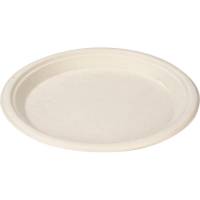 Milj&oslash;tallerken &Oslash;26cm bagasse/sukkerr&oslash;r komposterbar natur