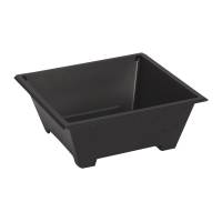 Plastbakke, 14,1x14,1x5,5cm, 585 ml, 585 ml, sort, PS, 1-rums