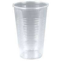 Fadølsglas i PP plast med riller 50cl klar