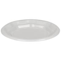 Plasttallerken økonomi polystyren 17cm hvid