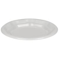Plasttallerken økonomi polystyren 17cm hvid