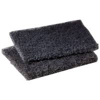 Skurefiber, 3M Scotch-Brite 46, 133x12x101mm, grå, nylon/plast, grov skureeffekt *Denne vare tages ikke retur*