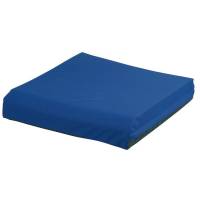 Techmaflex lændestolspude med betræk 50x50x9,5cm blå