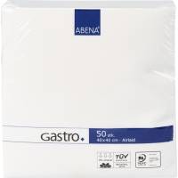 Gastro middagsserviet 1/4 fold 40x40cm airlaid hvid