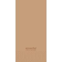 Duni Ecoecho middagsserviet Svanemærket 2-lags 1/8 fold 40x40cm brun