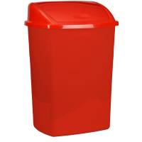 Affaldsspand plast med svinglåg 50 liter 40x68cm rød