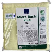 Puri-Line basic mikrofiberklud Svanemærket 40x40cm gul